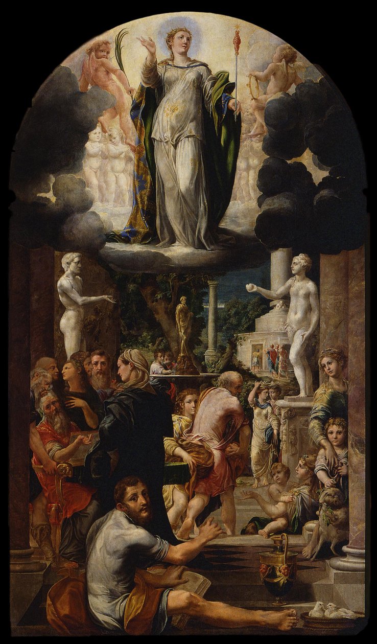 Jomfruens ubesmittede unnfangelse, 1539 av Girolamo Mazzola Bedoli