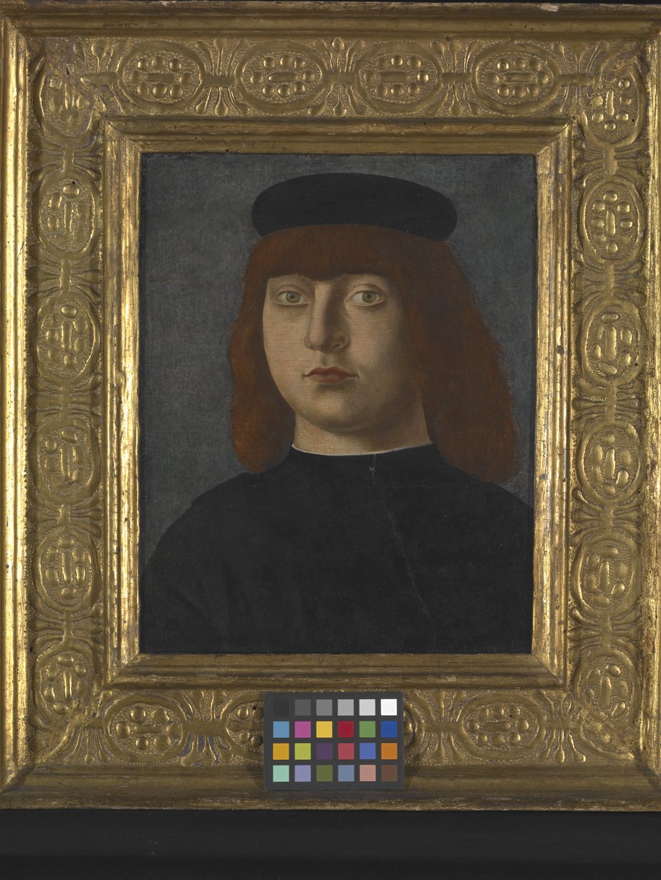 Portrett av en mann (olje på tre) av Girolamo Mocetto