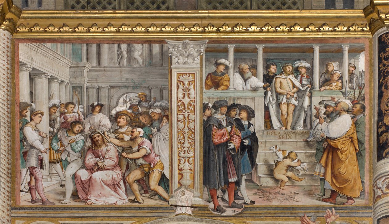 Central Aave, Fourth South Span, Coronation of Thorns, Ecce Homo, Girolamo Romanino av Girolamo Romanino