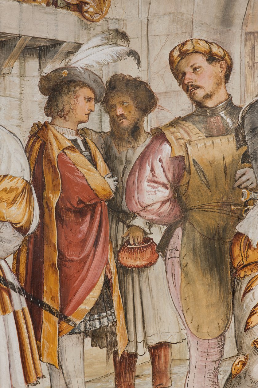 Central Nave, Fifth South Span, Kristus foran Pilatus, Girolamo Romanino av Girolamo Romanino