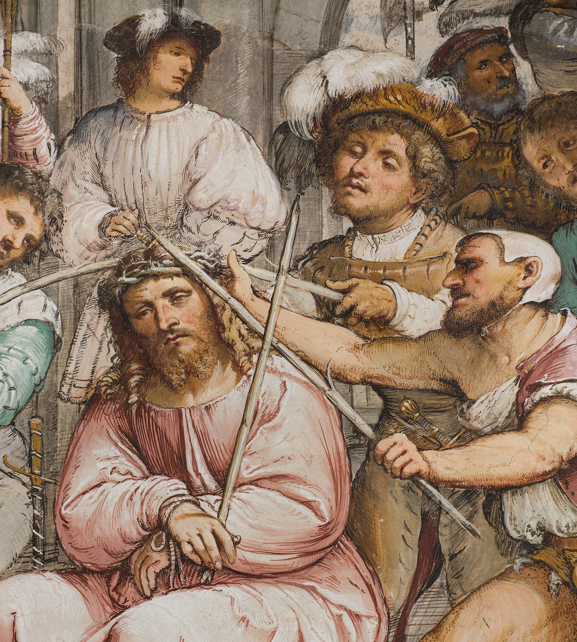Central Nave, Fourth South Span, Coronation of Thorns, Girolamo Romanino av Girolamo Romanino