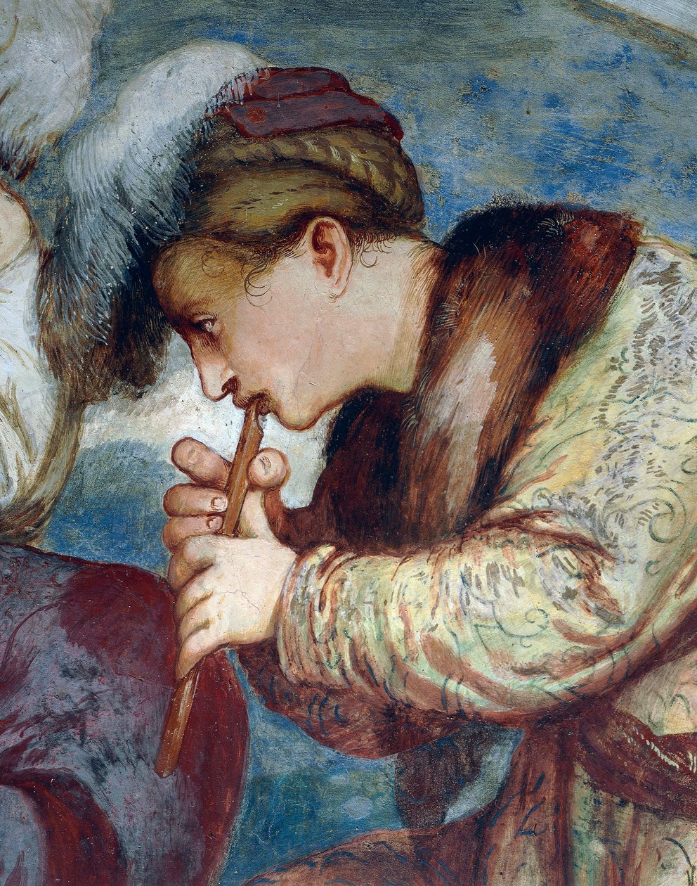 Fløytekvartett, Detalj av fresker av Girolamo Romanino (ca 1484-etter 1559), bestilt av Bernardo Clesio av Girolamo Romanino