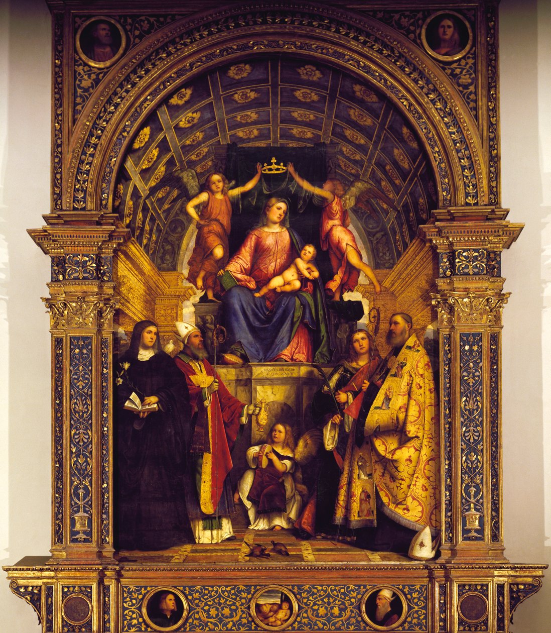 Madonna og Saints av Girolamo Romanino
