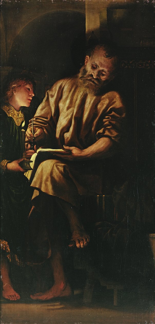St. Matteus og engelen av Girolamo Romanino