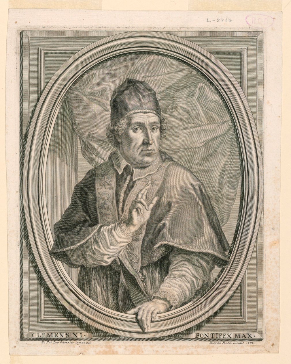 Portrett av pave Clement XI av Girolamo Rossi