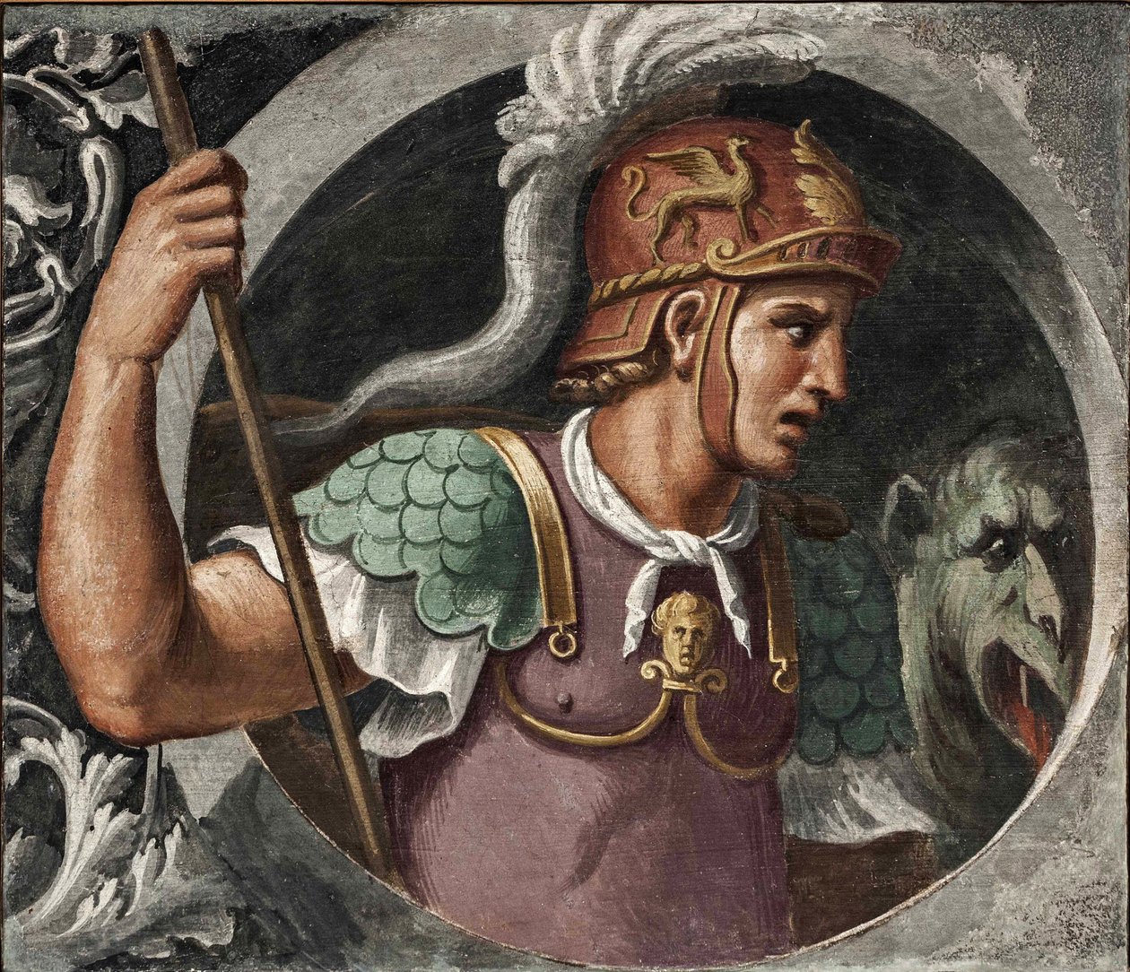 Saint George par Girolamo da Carpi (1501-1556). Fresco, størrelse: 78x91,, Nasjonalt bildegalleri, Ferrara av Girolamo da Carpi