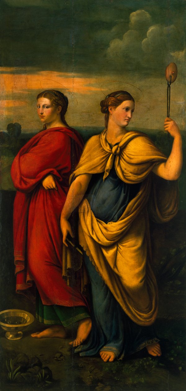 St Lucia og St Agatha av Girolamo da Carpi (cirka 1501-1556) av Girolamo da Carpi