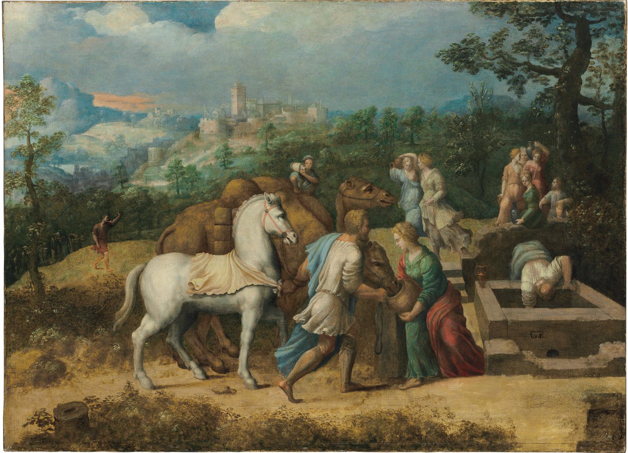 Rebecca ved brønnen av Girolamo da Treviso II
