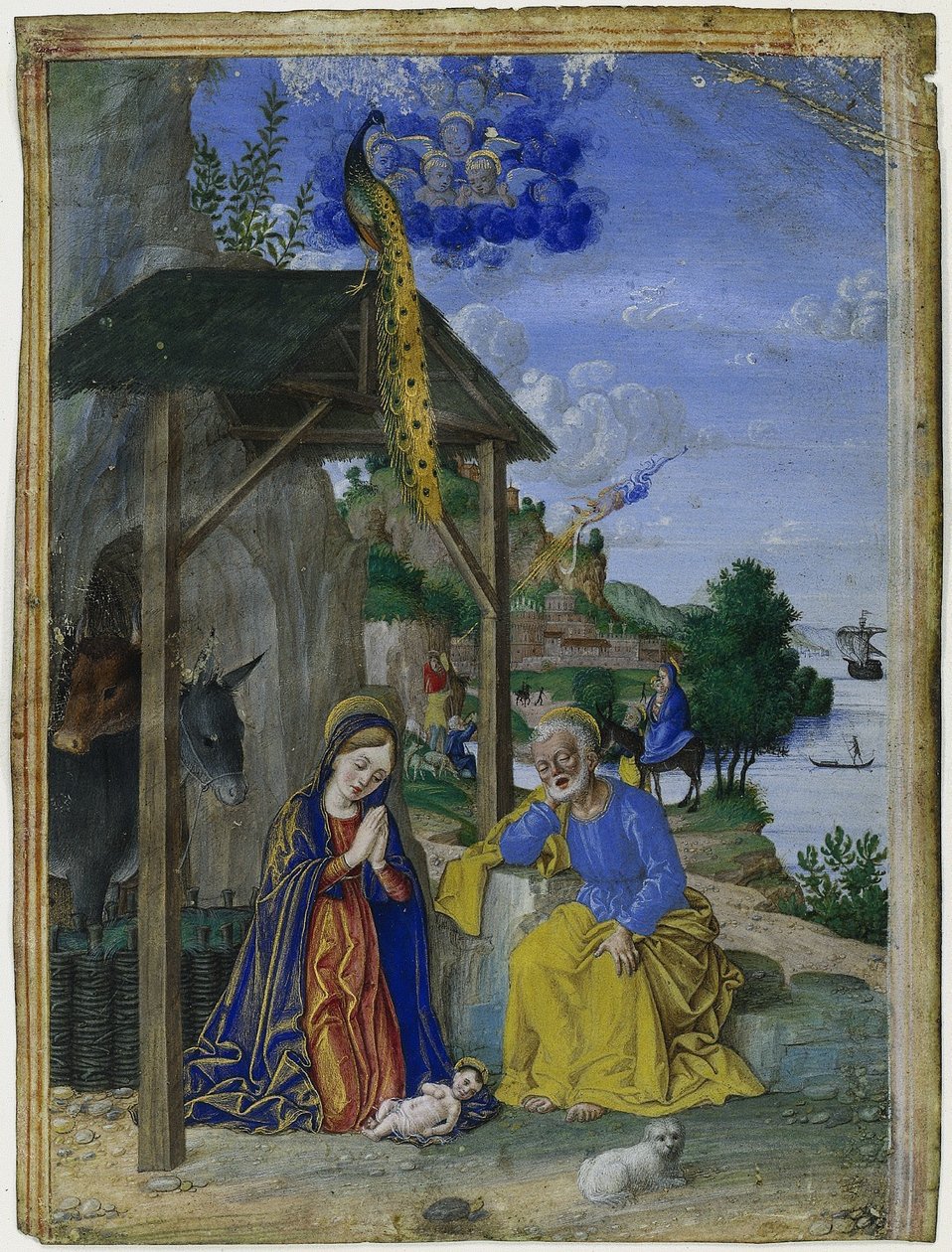 Single Miniature: The Nativity, ca. 1515. av Girolamo dai Libri