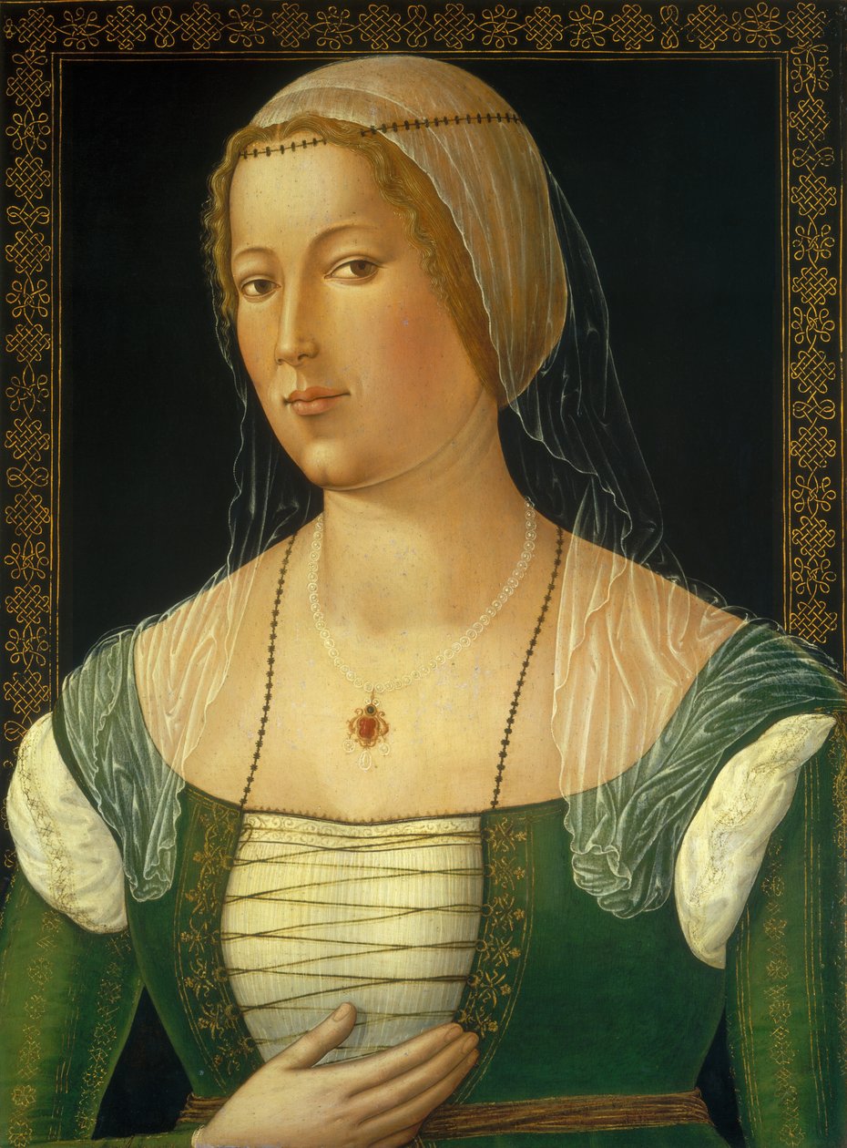 Portrett av en ung kvinne, ca. 1508. av Girolamo di Benvenuto