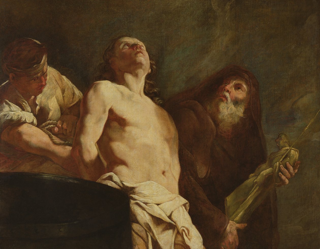 The Martyrium of St John the Evangelist, ca.1730 av Giulia Lama