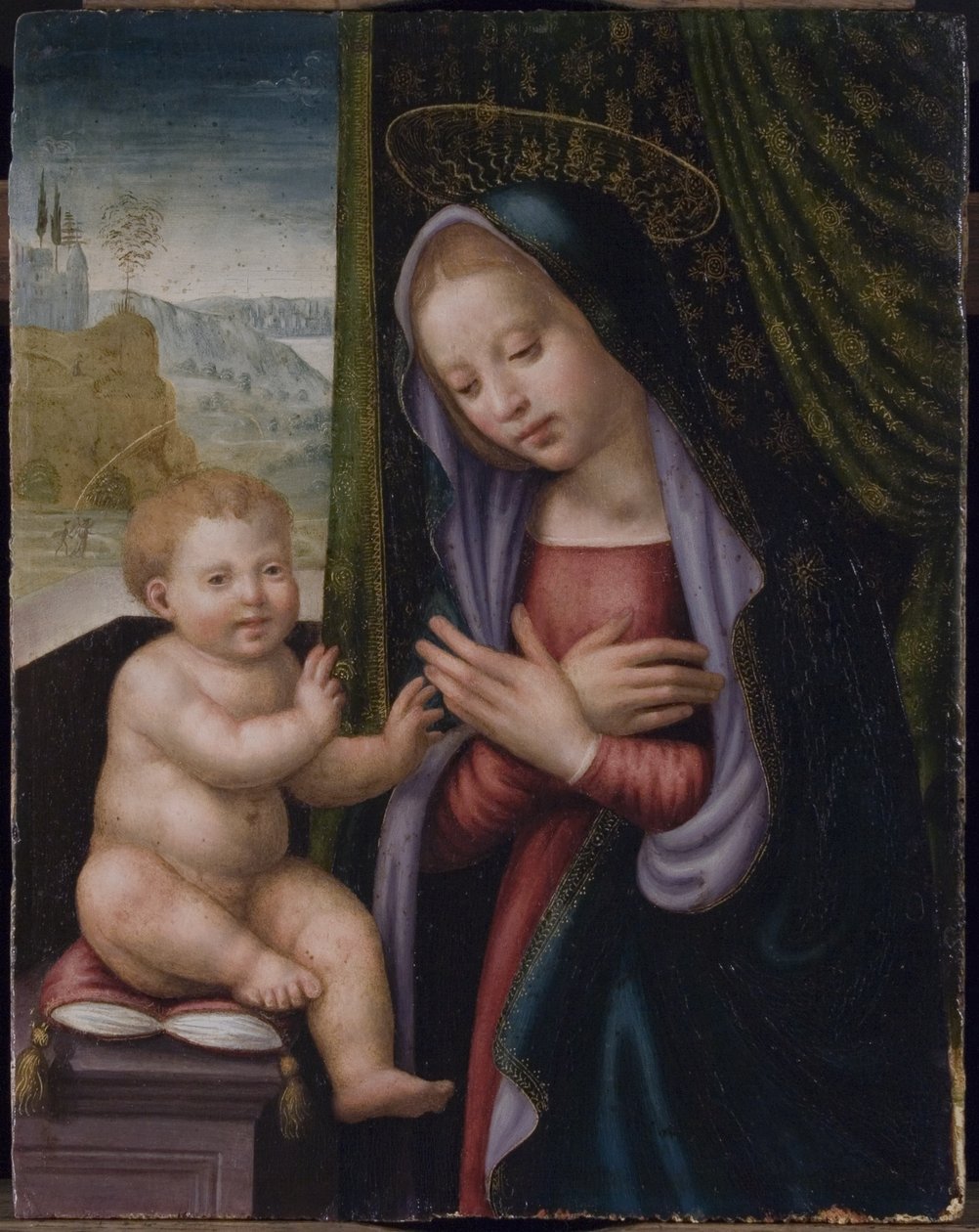 Madonna og barn av Giuliano Bugiardini
