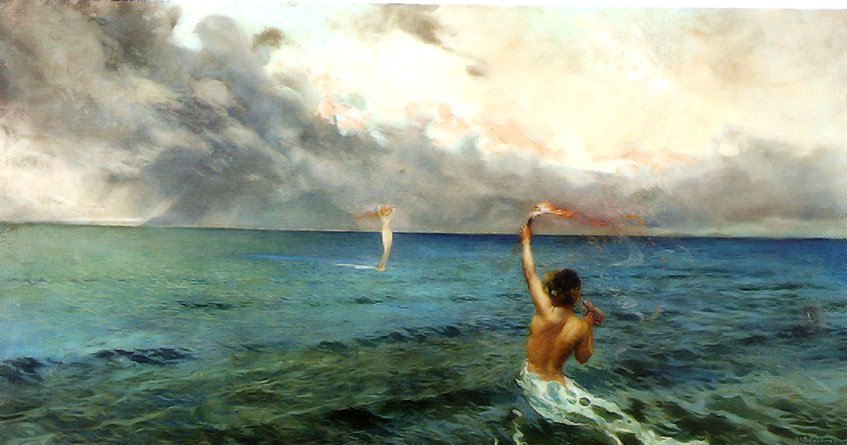 Pico, kongen av Lazio av Giulio Aristide Sartorio