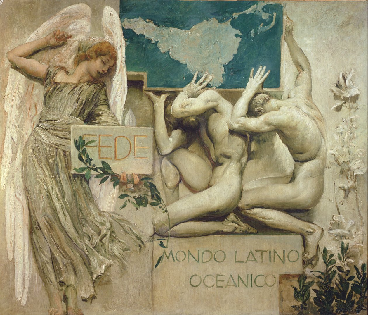 Faith, Latin Oceanic World, 1904 av Giulio Aristide Sartorio