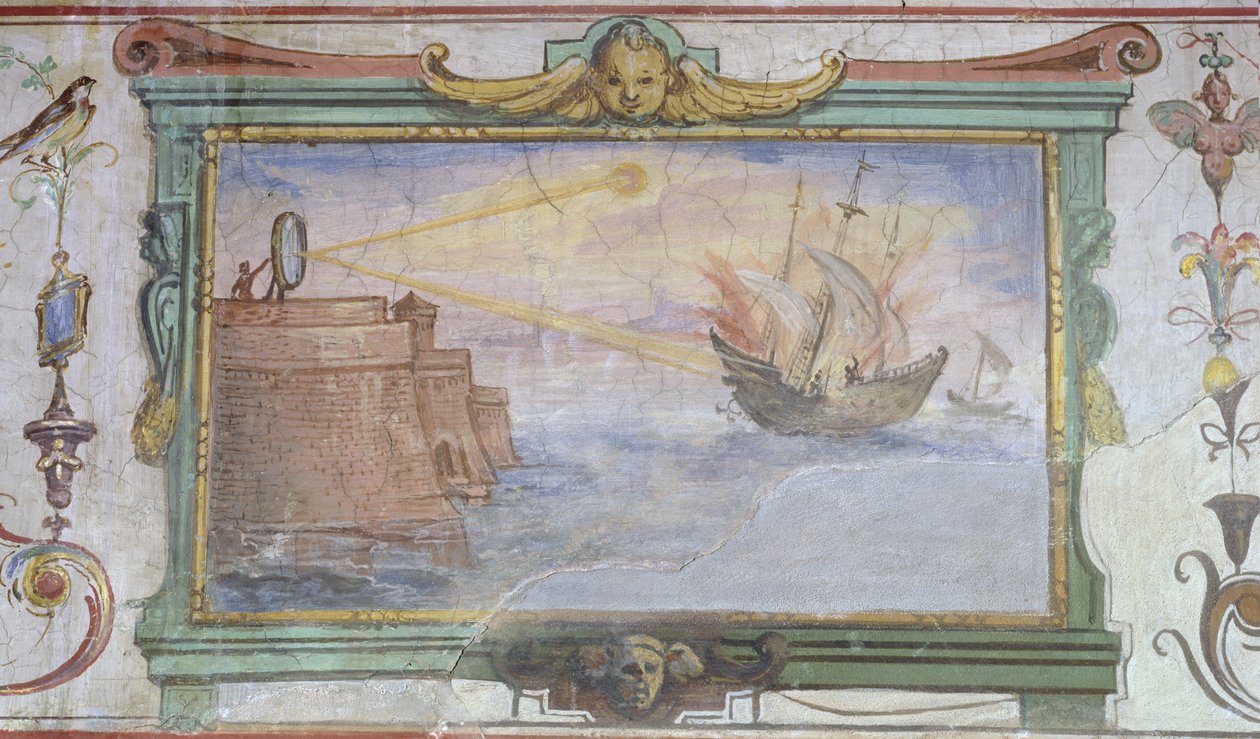 Brennende speil, Matematikkrom, 1587-1609 av Giulio Parigi