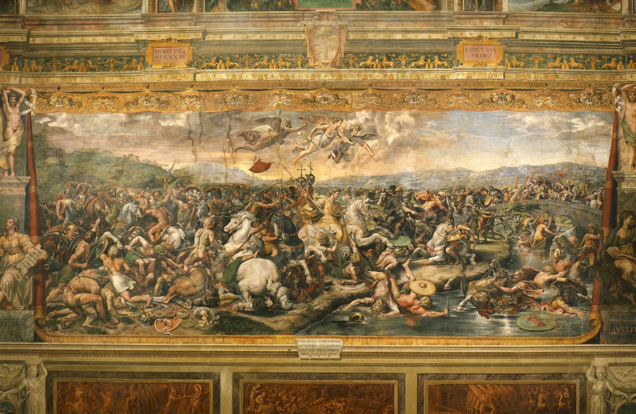 Slaget ved Puente Milvio av Giulio Romano