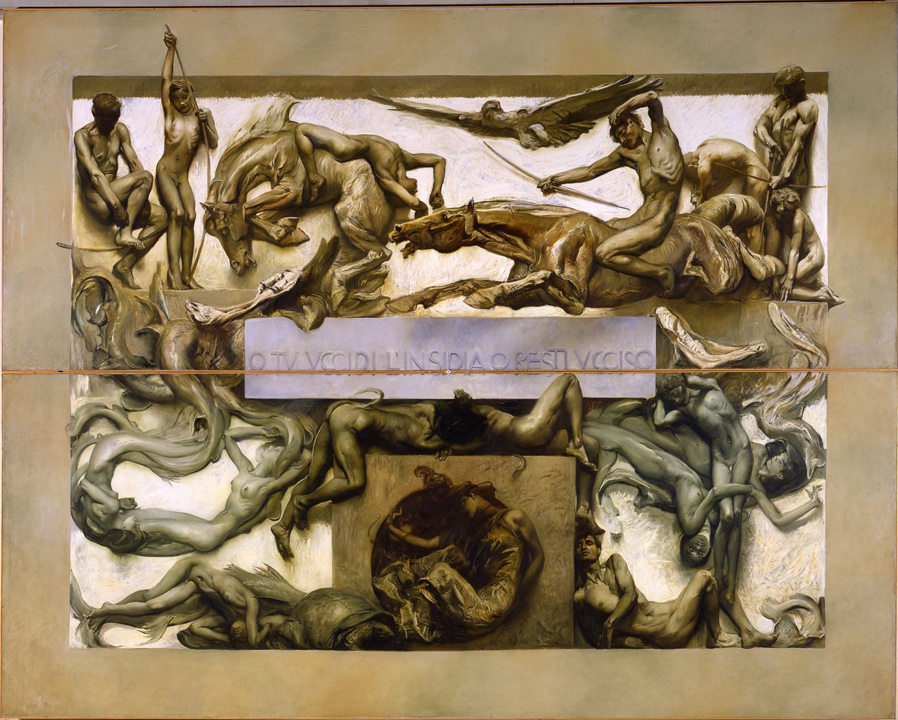 Mørket fra syklusen The Poem of Human Life, 1907. av Giulio Aristide Sartorio