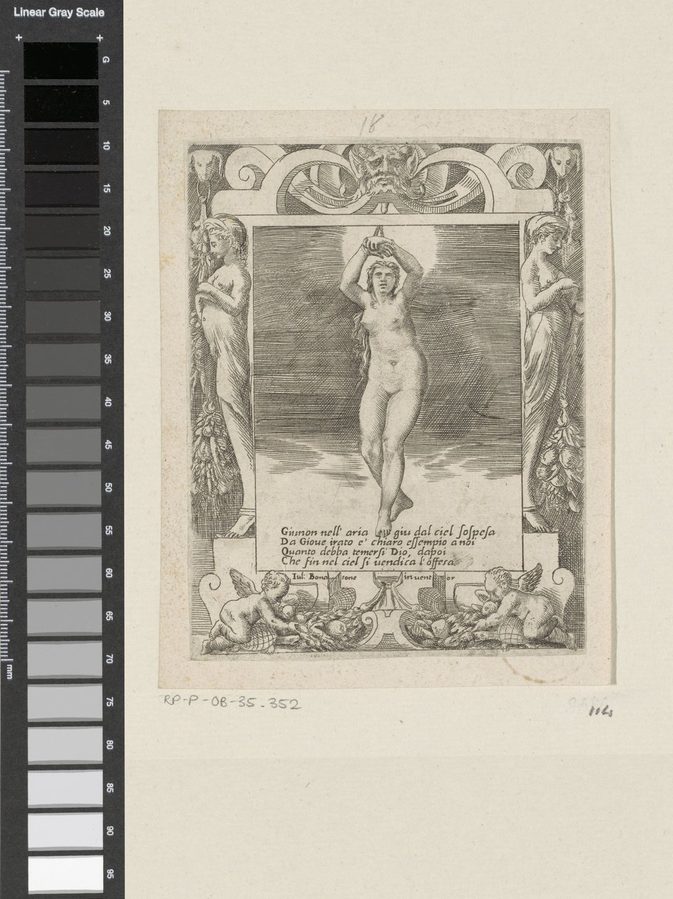 Juno hang i lufta Love, Anger and Jealousy of Juno (serietittel) Amori sdegni et gielosie di Giunone (serietittel) av Giulio Bonasone