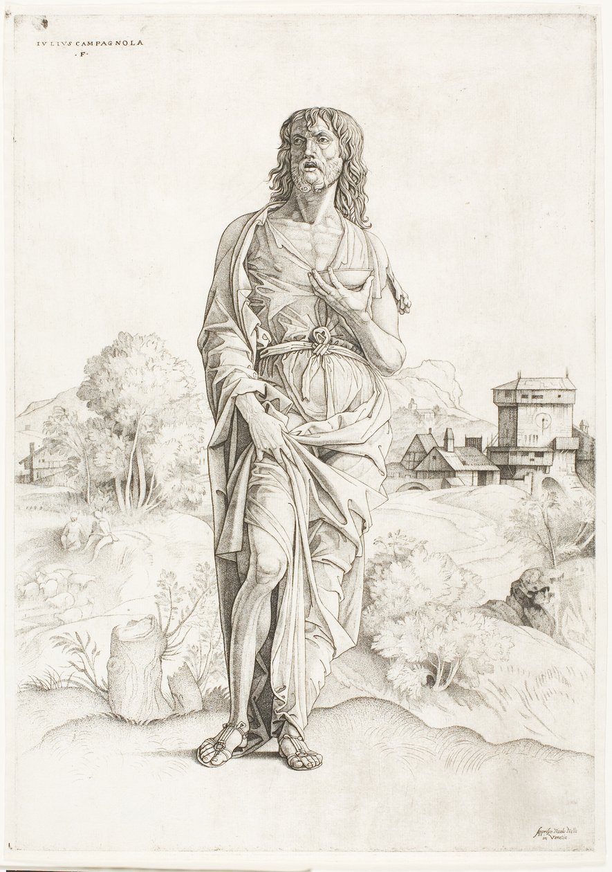 Døperen Johannes av Giulio Campagnola