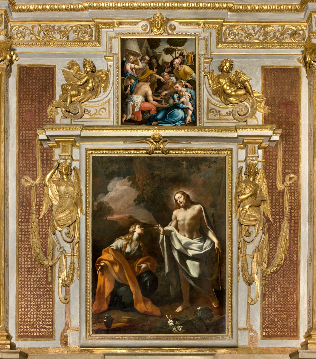 Giovanni Angelo Borroni, Kristi åpenbaring til Magdalena 1750, Giulio Campi, Samling av Manna av Giulio Campi