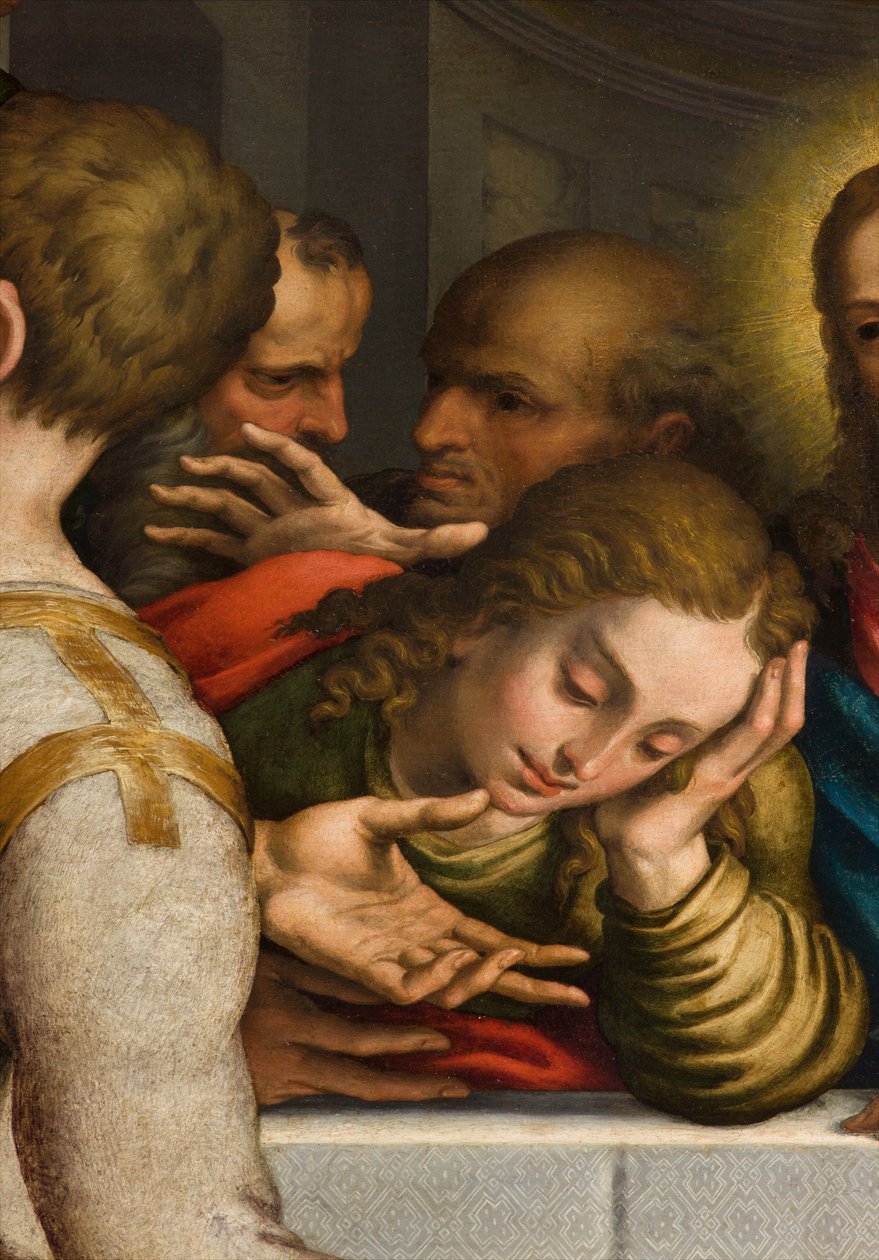 Kapell av SS sakramentet, andre spenn nordsiden, Giulio Campi, Nattverden, detalj 1569 av Giulio Campi