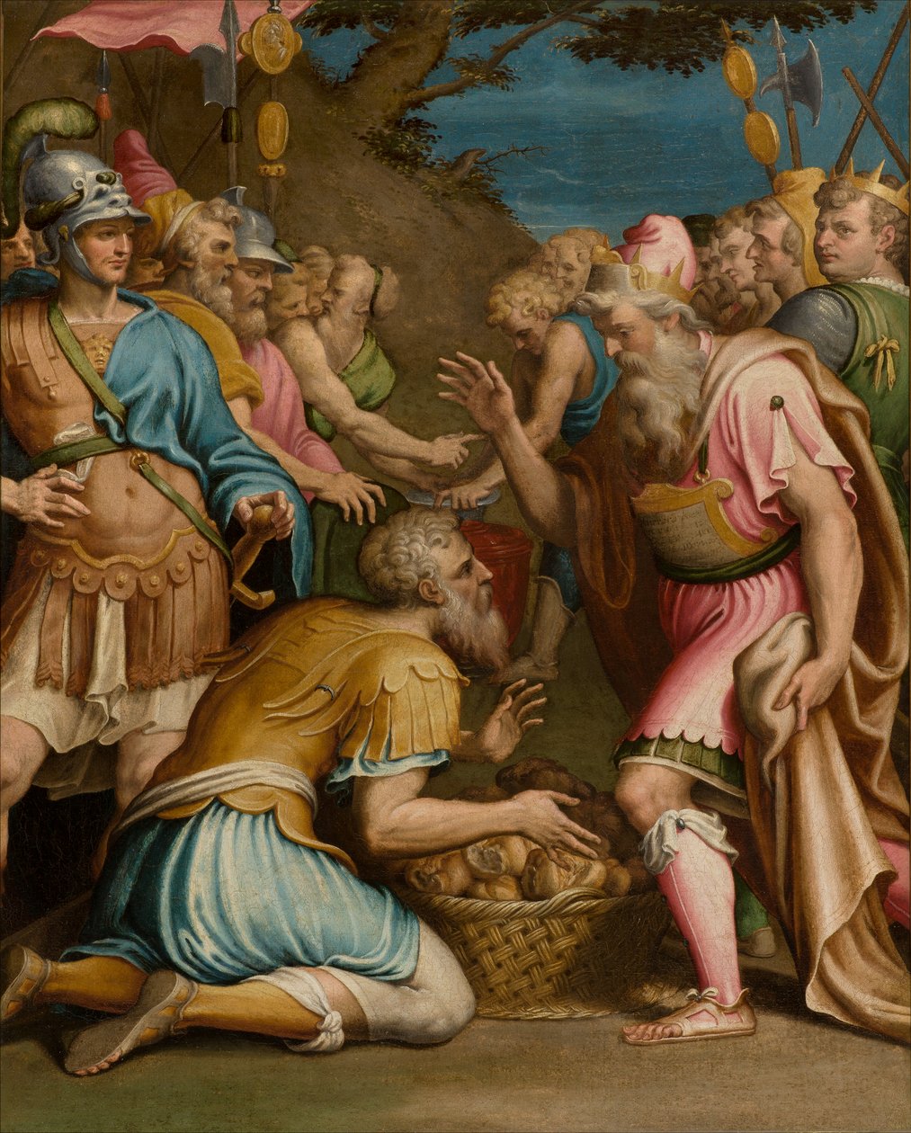 Kapell av SS sakramentet, andre spenns sørside, Giulio Campi, Melkisedeks offer 1569 av Giulio Campi