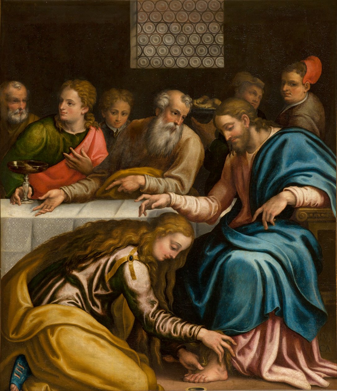 Kapellet til SS Sacramento, Giulio Campi, Middag i Simons hus 1569 av Giulio Campi
