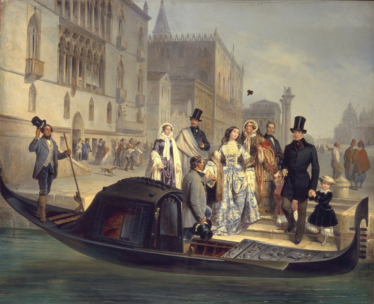 Tolstoy-familien i Venezia, 1855 av Giulio Carlini