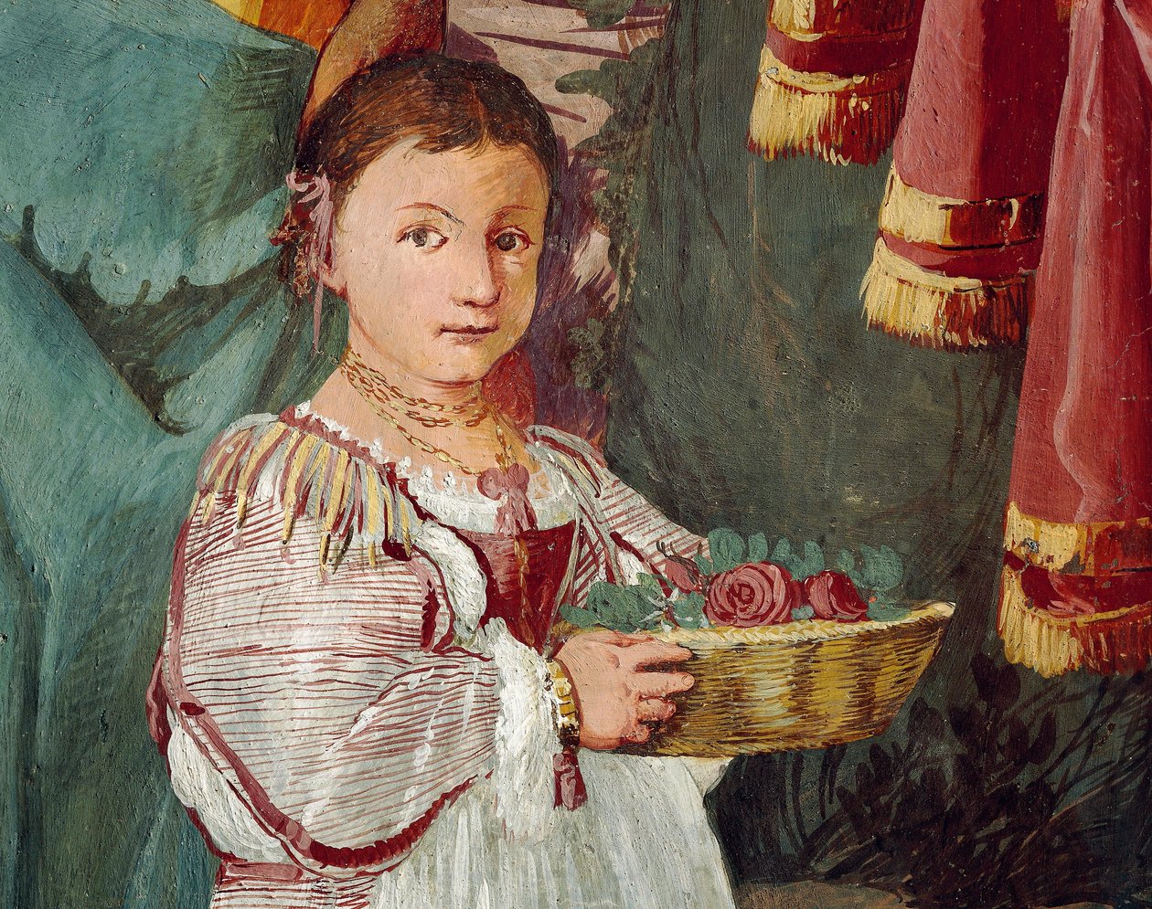 Nymfe Amaryllis kåret til vinner av kyssekonkurranse, freskomaleri av Giulio Carpioni, inspirert av pastoralspillet Den trofaste hyrden, av Giovanni Battista Guarini (1538-1612), Villa Caldogno (UNESCOs verdensarvliste av Giulio Carpioni