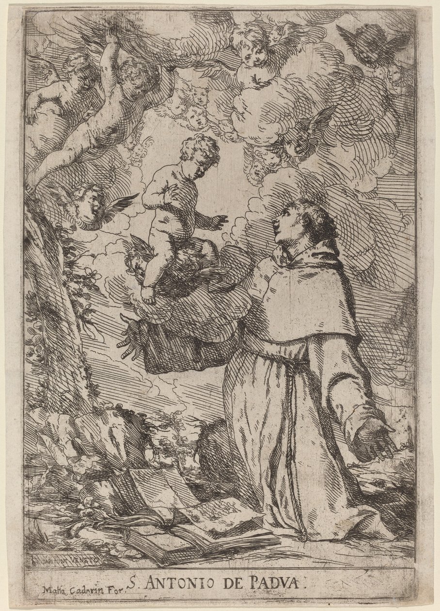 Den hellige Antonius av Padua av Giulio Carpioni