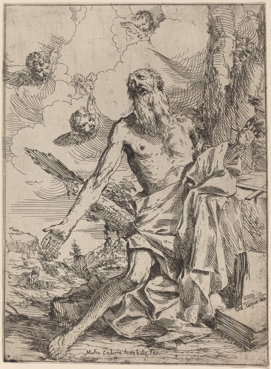 Den hellige Jerome av Giulio Carpioni