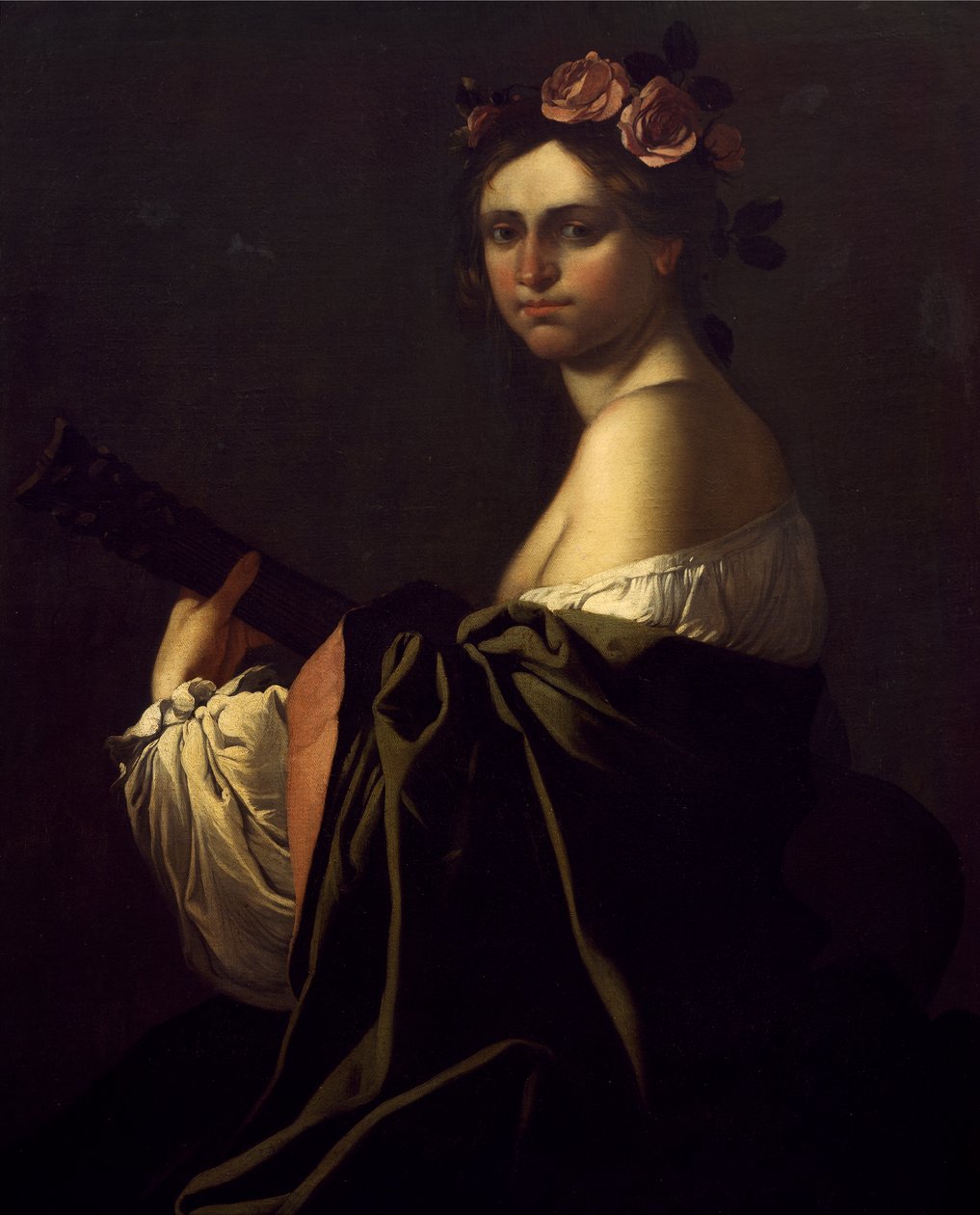 Sangerinne spiller gitar av Giulio Carpioni