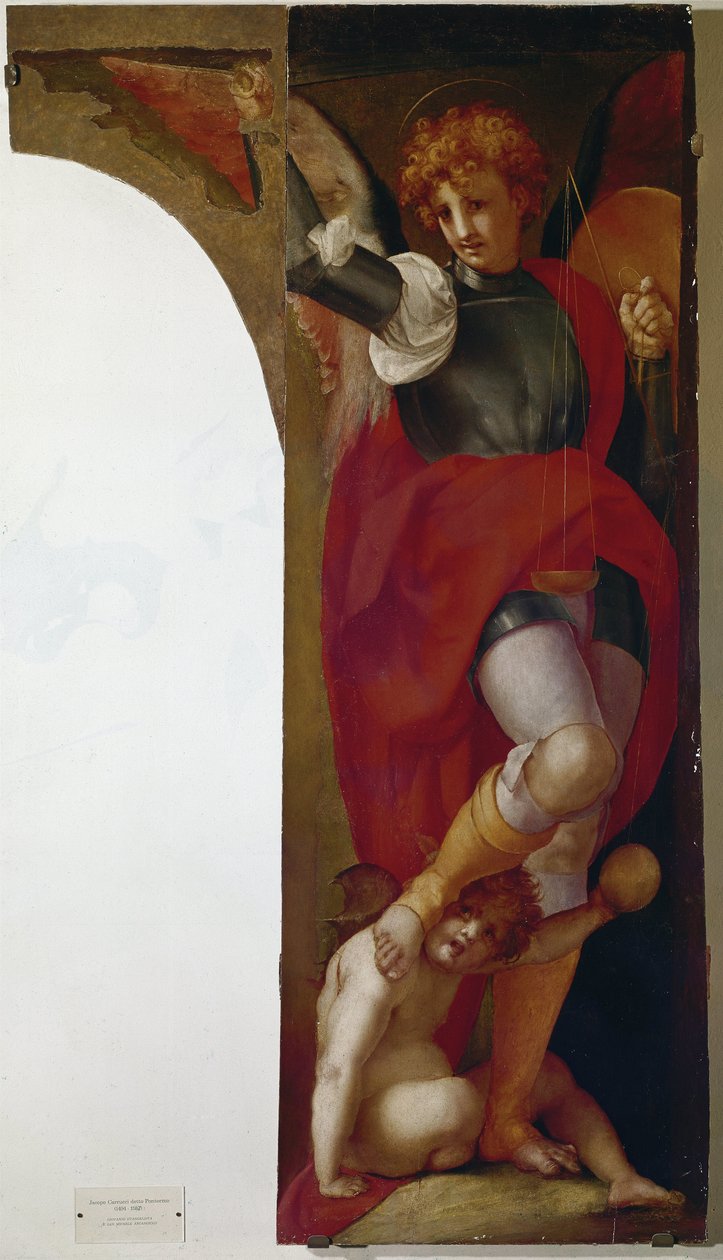 Michael Archangel (olje på tre, ca 1519) av Giulio Cesare Procaccini
