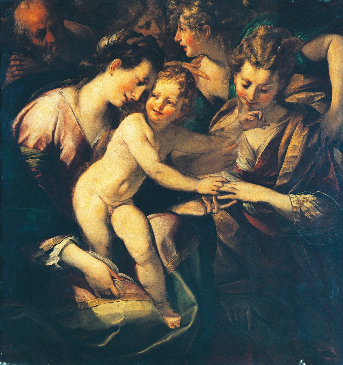 Mystisk ekteskap av St Catherine av Giulio Cesare Procaccini