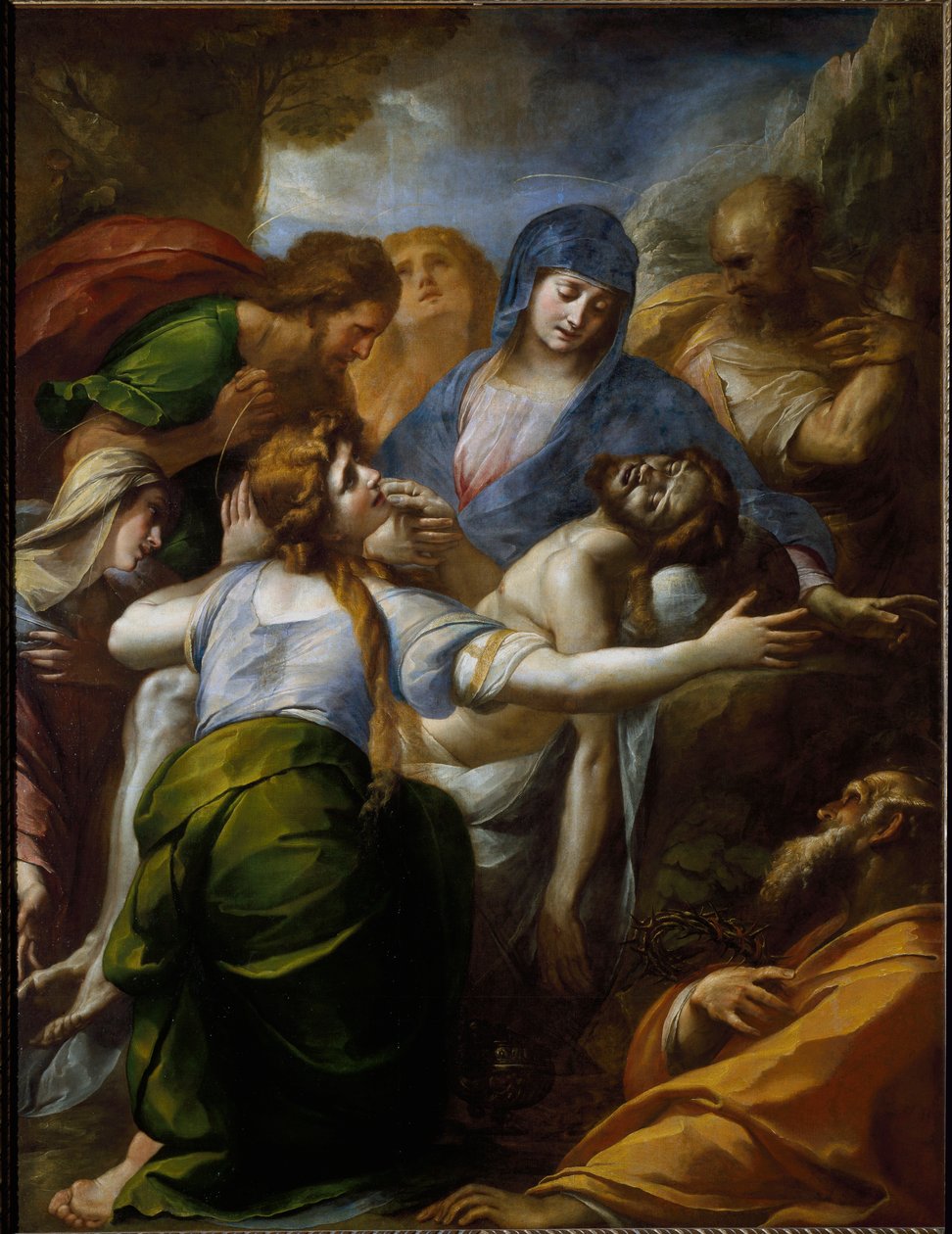 Pieta. Klagesang om Kristi død. (Maleri av Giulio Cesare Procaccini