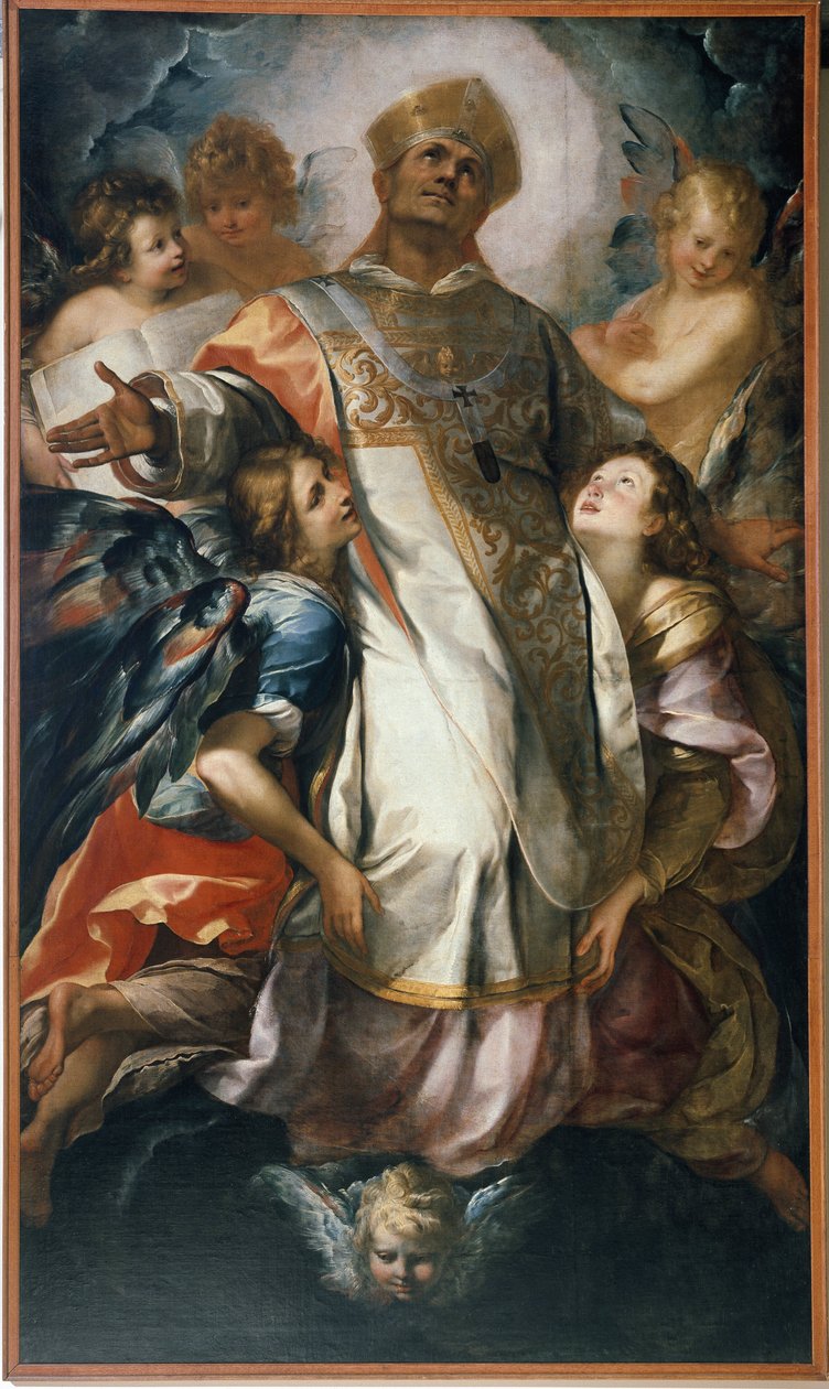 St Charles Borromeo in Glory (olje på lerret av Giulio Cesare Procaccini