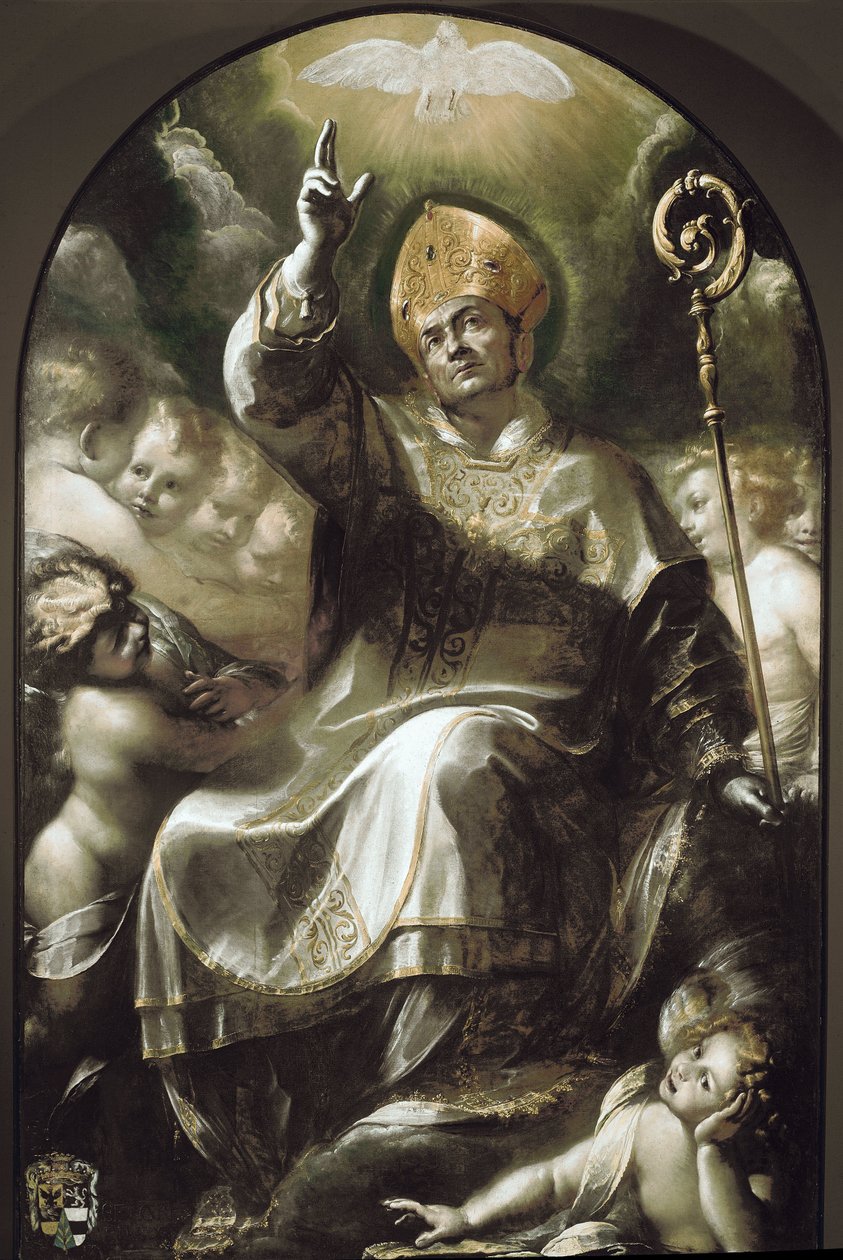 St Charles Borromeo in Glory (olje på lerret av Giulio Cesare Procaccini