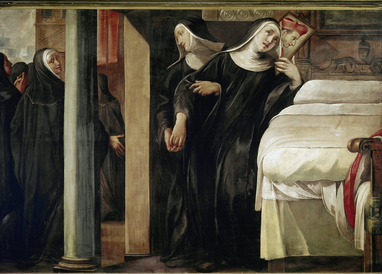 Miraklet til søster Paola Giustini (olje på lerret av Giulio Cesare Procaccini