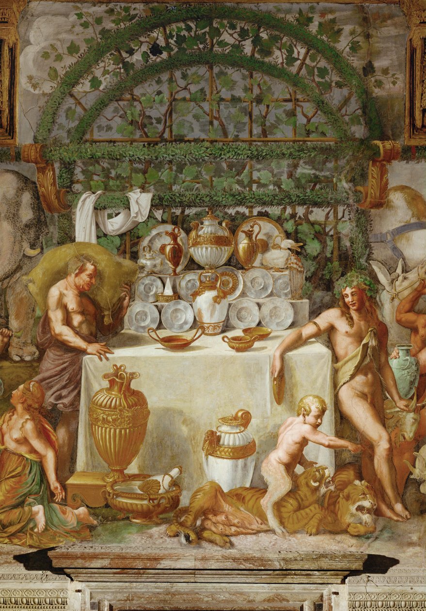 Bacchanalia (freske) av Giulio Romano