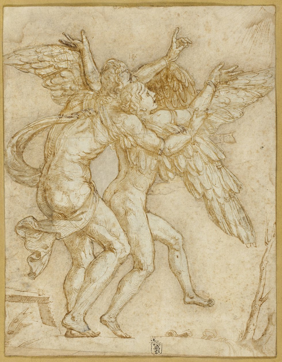 Daedalus og Ikaros av Giulio Romano