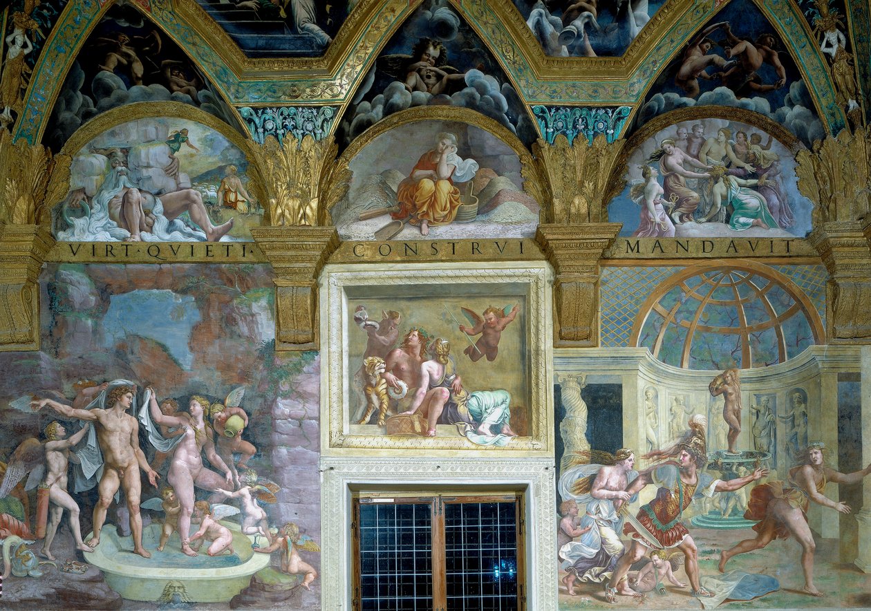Skildringer av de guddommelige kjærlighetene, Sala di Psiche av Giulio Romano
