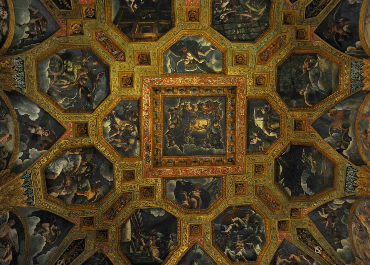 Freskomaleri fra Chamber of Amor and Psyche, 1526-1534 av Giulio Romano