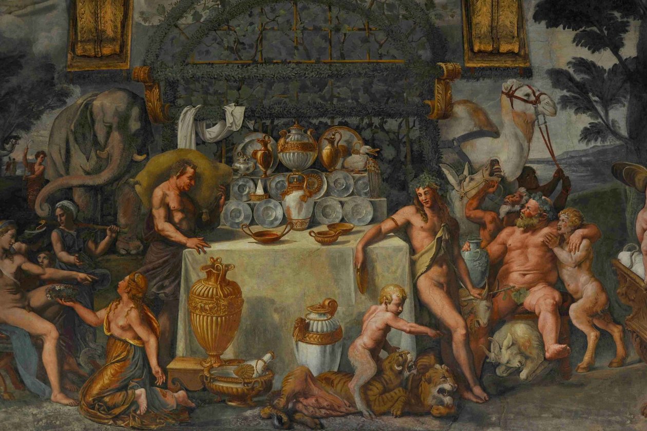 Freskomaleri fra Chamber of Amor and Psyche, 1526-1534 av Giulio Romano
