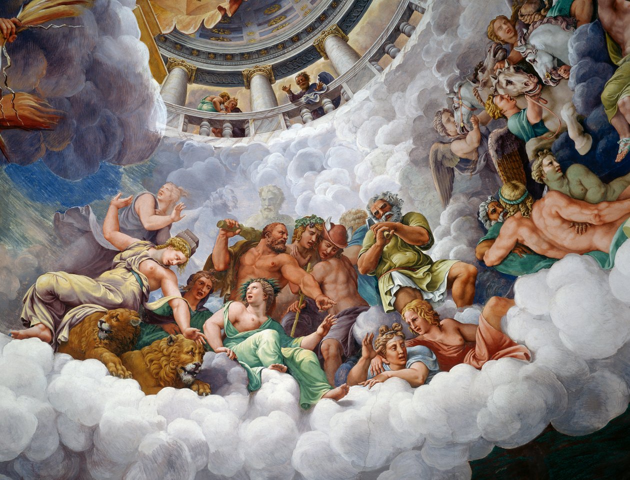 Olympus guder av Giulio Romano