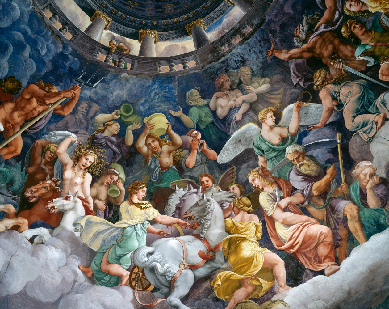 Olympus guder av Giulio Romano