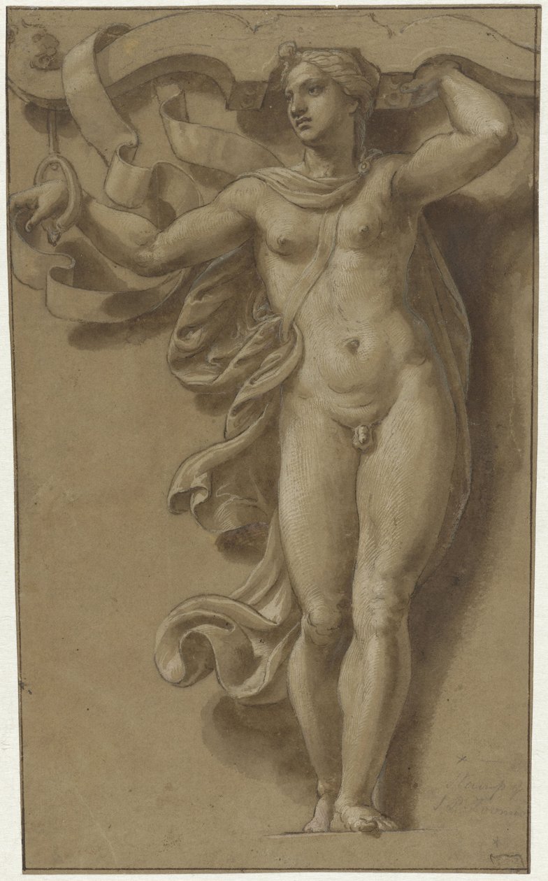 Hermafroditt som karyatid Hermafroditus som kariatid av Giulio Romano