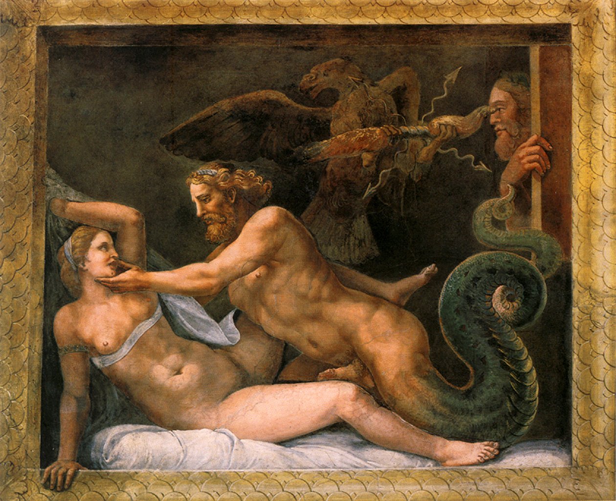 Jupiter og Olympia, 1526-1534 av Giulio Romano