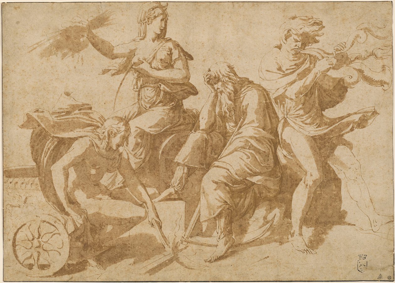 De fire elementene av Giulio Romano