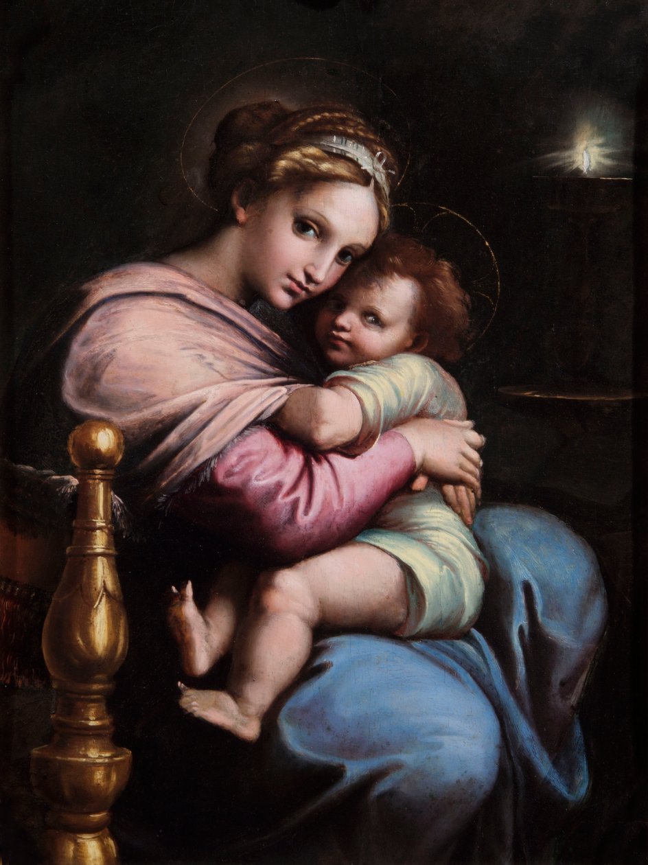 The Virgin and Child, ca. 1517-19 (olje på panel) av Giulio Romano