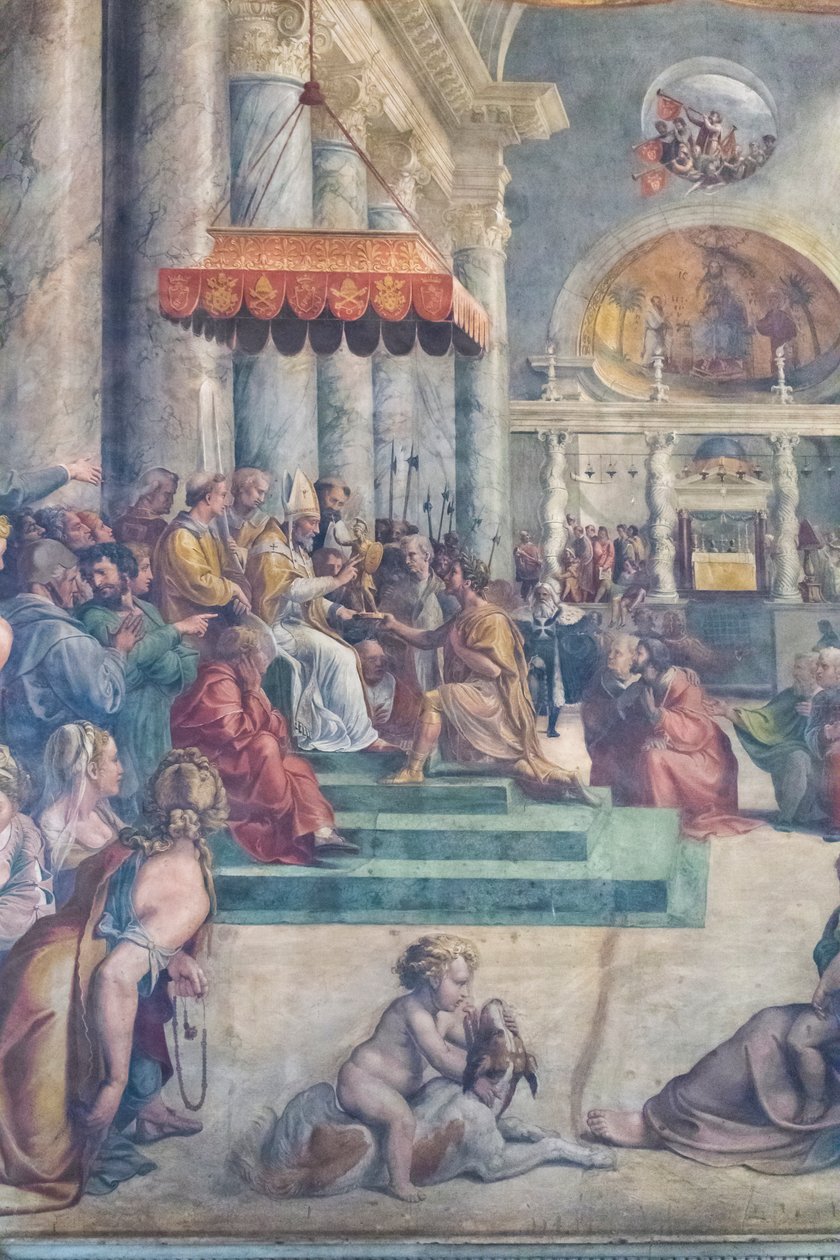 Donasjonen av Roma, detalj av Giulio Romano
